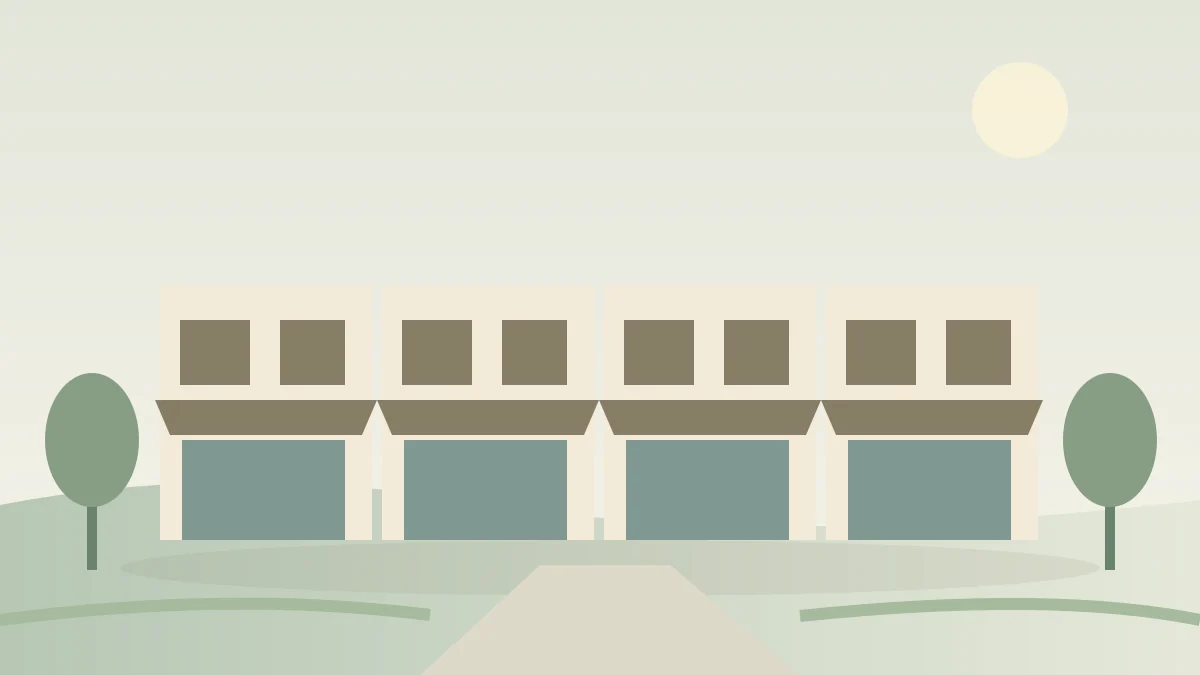 Commercial premises architectural illustration