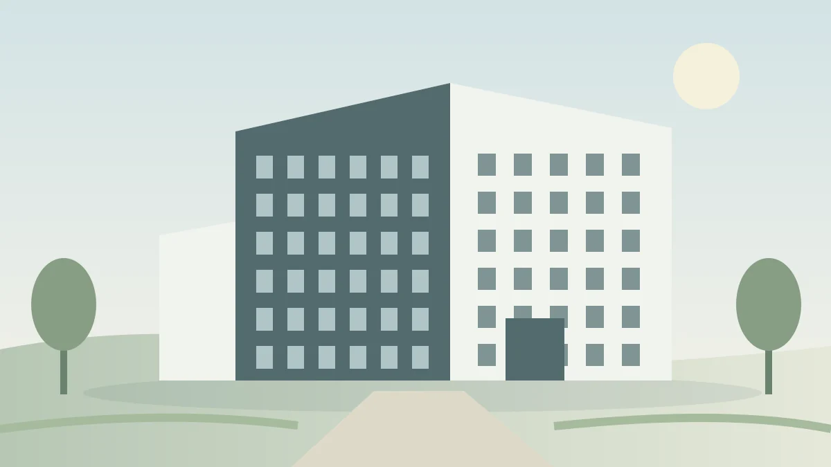 Corporate office architectural illustration
