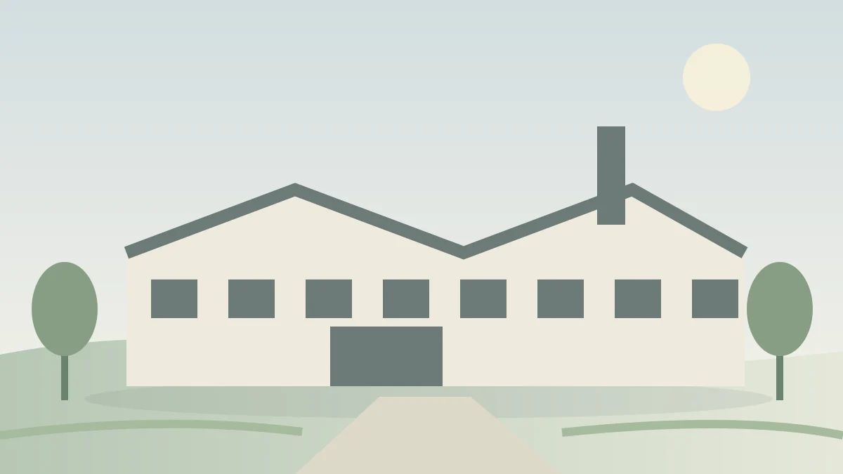 Factory architectural illustration