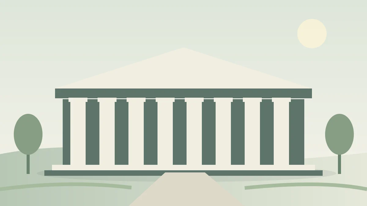 Municipal office architectural illustration
