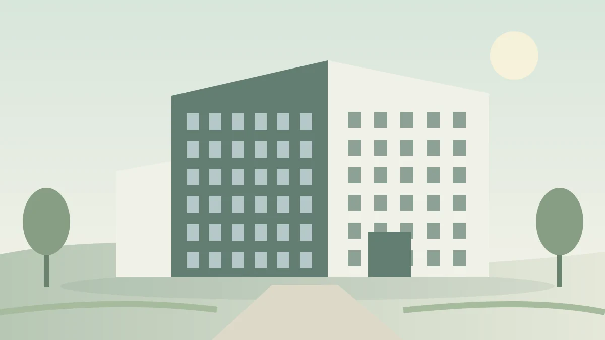 Office workplace architectural illustration
