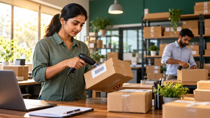 Product barcode scanning and packaging