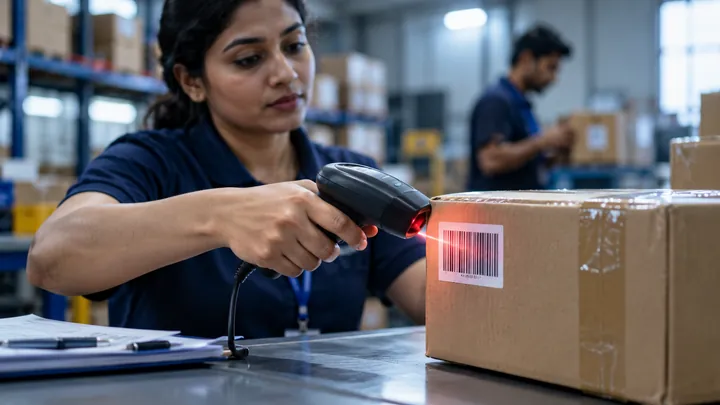 Product barcode scanning and packaging