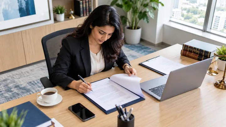 Professional prepares a corporate agreement