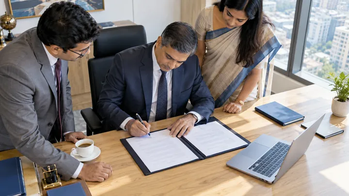 Director signs important corporate documents