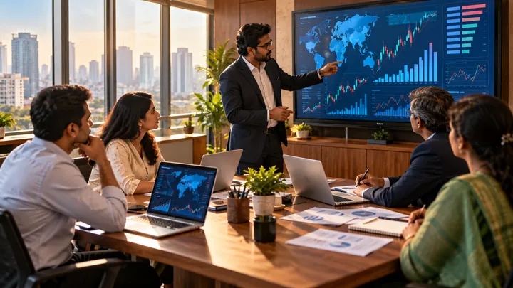 Global market analytics with finance charts