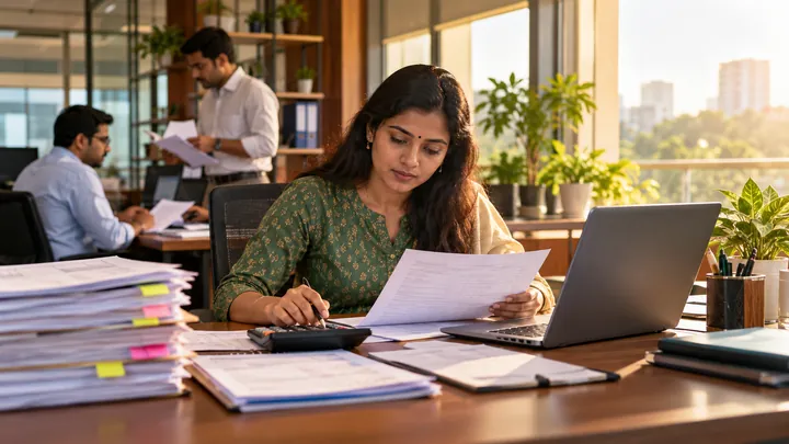 Accountant prepares GST records and returns